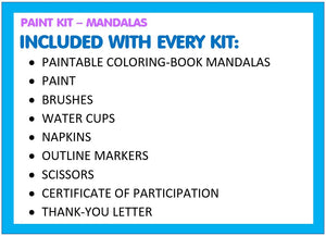 Community Service Project Kit - Paint and Donate Large Mandalas